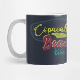 Copacabana Beach logo design distressed badge sign Mug